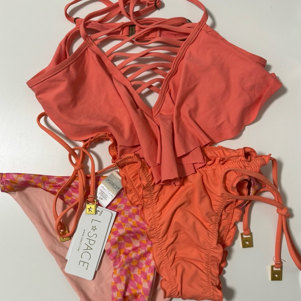 L*SPACE & RIPCURL SWIM SET | S | FUSION CORAL, HEAT WAVES, & ORANGE